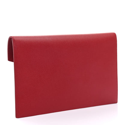 Saint Laurent Grain De Poudre Uptown Pouch Red 3 of 7