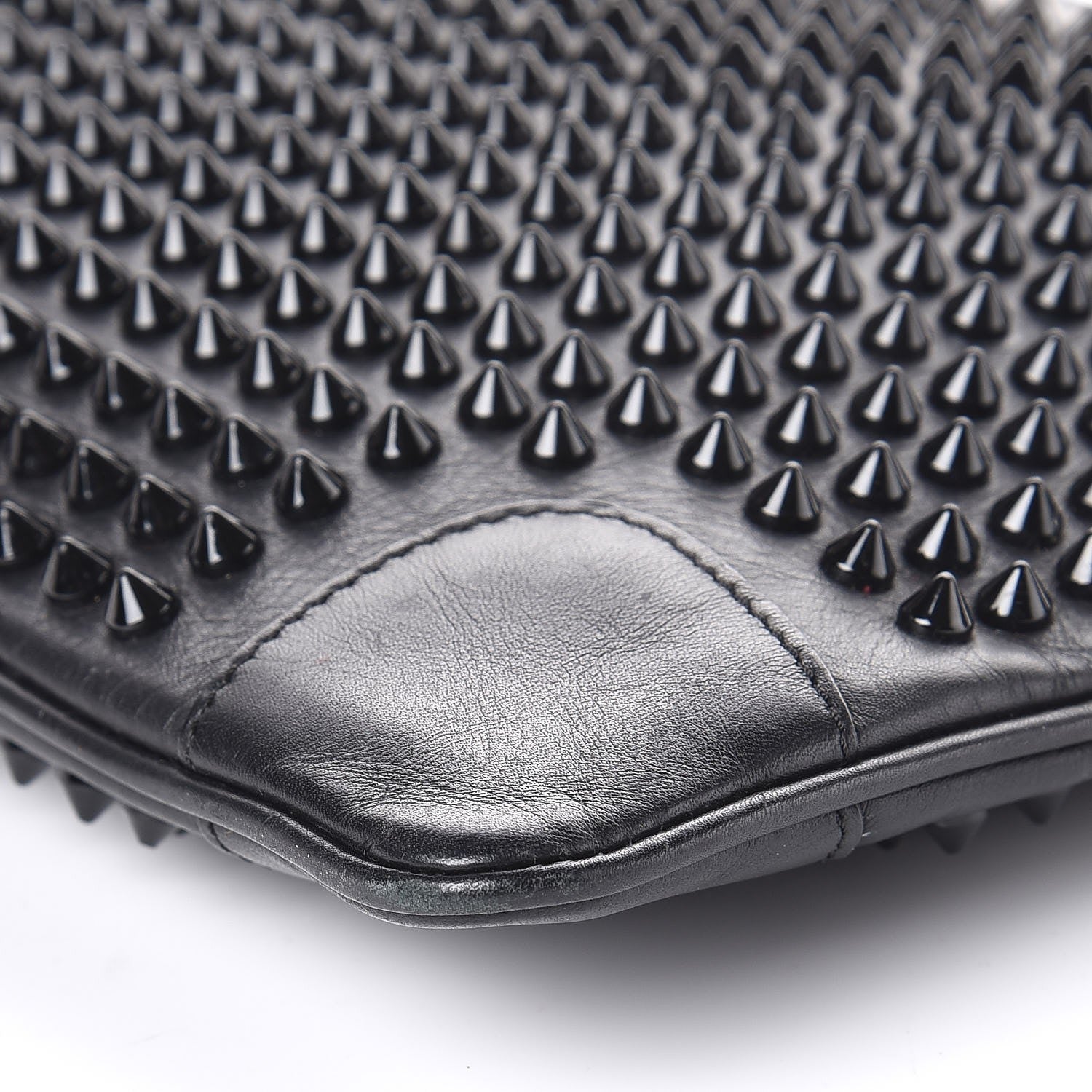 Christian Louboutin Calfskin Studded Loubiposh Clutch Black 12 of 12