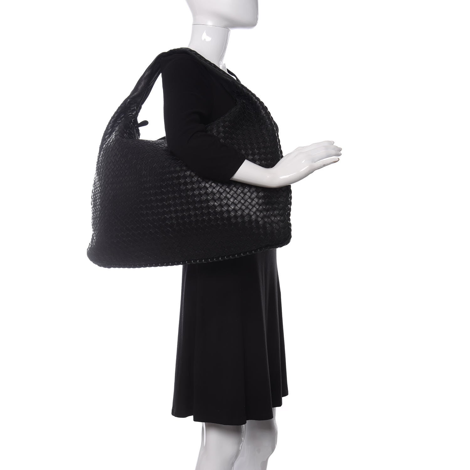 Bottega Veneta Nappa Intrecciato Maxi Veneta Hobo Black 2 of 9