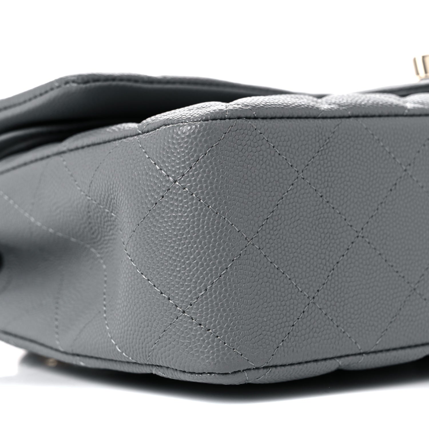Chanel Caviar Quilted Medium Double Flap Grey 9 of 12