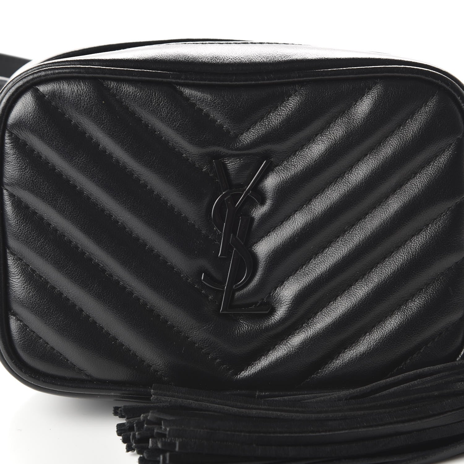 Saint Laurent Calfskin Matelasse Monogram Lou Belt Bag Black 9 of 10