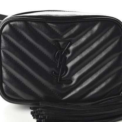 Saint Laurent Calfskin Matelasse Monogram Lou Belt Bag Black 9 of 10