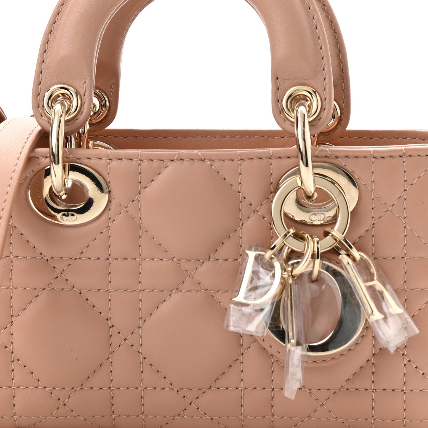 Lambskin Cannage Micro Lady D-Joy Rose De Vents