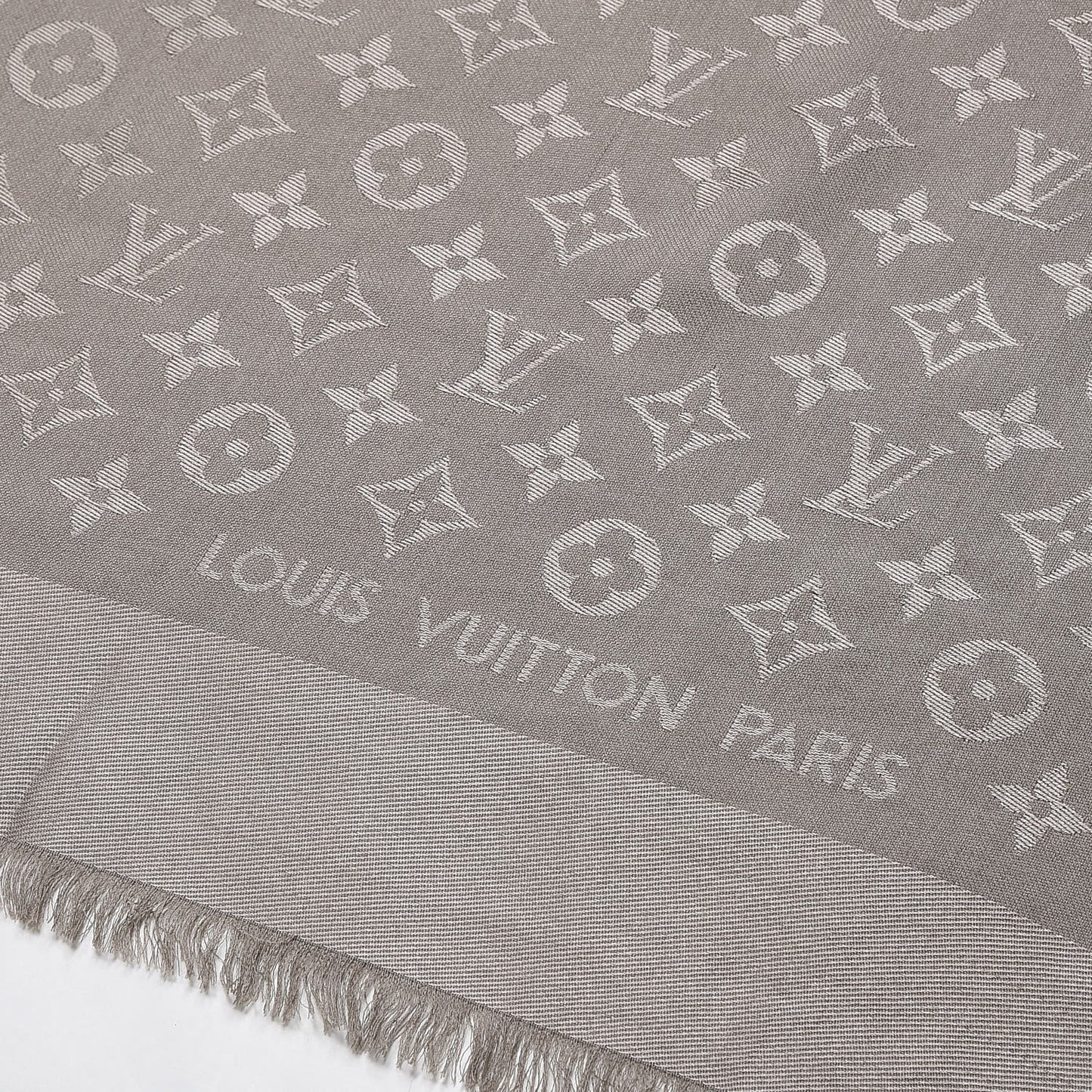 Silk Wool Monogram Shawl Verone