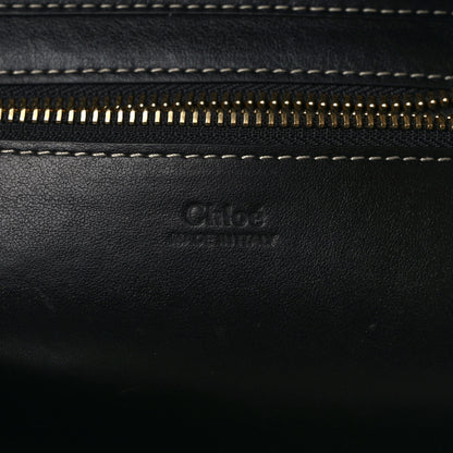 Chloe Felt Calfskin Small Woody Ribbon Tote With Strap Cashmere Grey 6 of 9