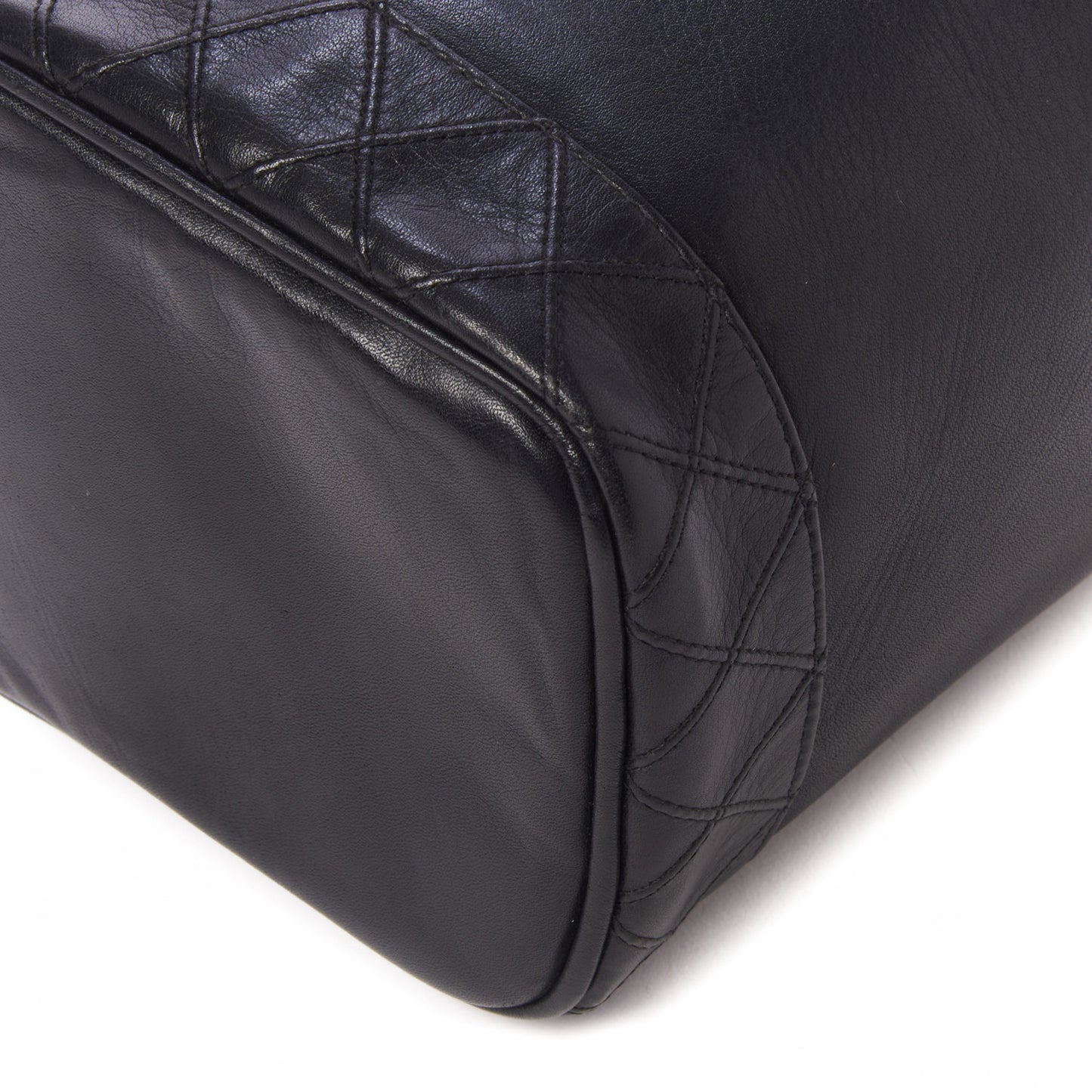Lambskin Vanity Cosmetic Case Black