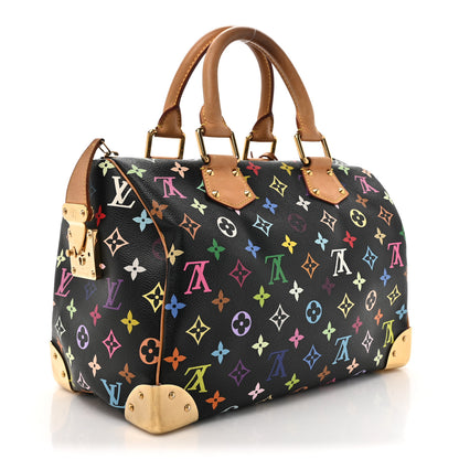 Louis Vuitton Monogram Multicolor Speedy 30 Black 3 of 17