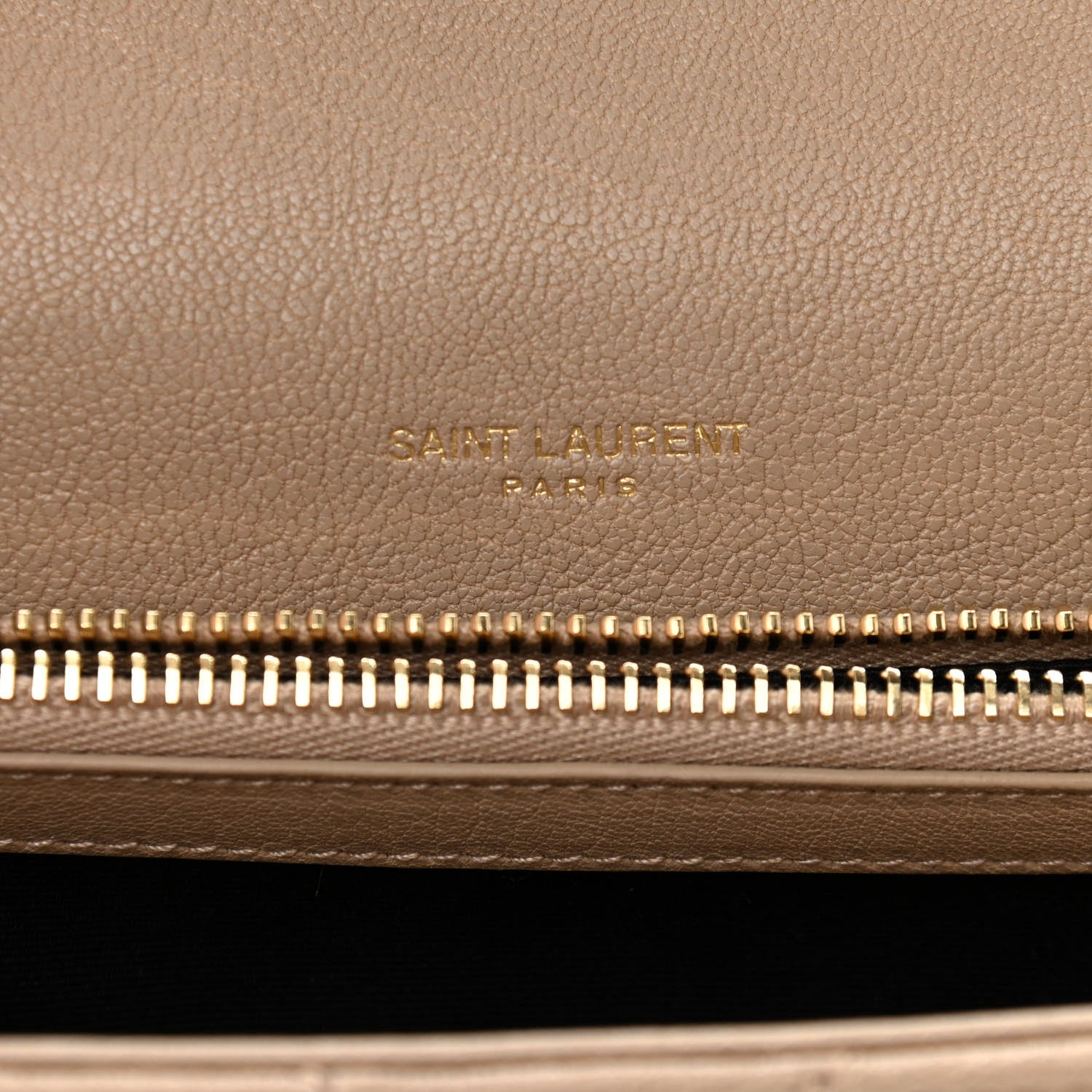 Saint Laurent Sheepskin Matelasse Chevron Monogram Medium College Bag Dark Beige 6 of 11