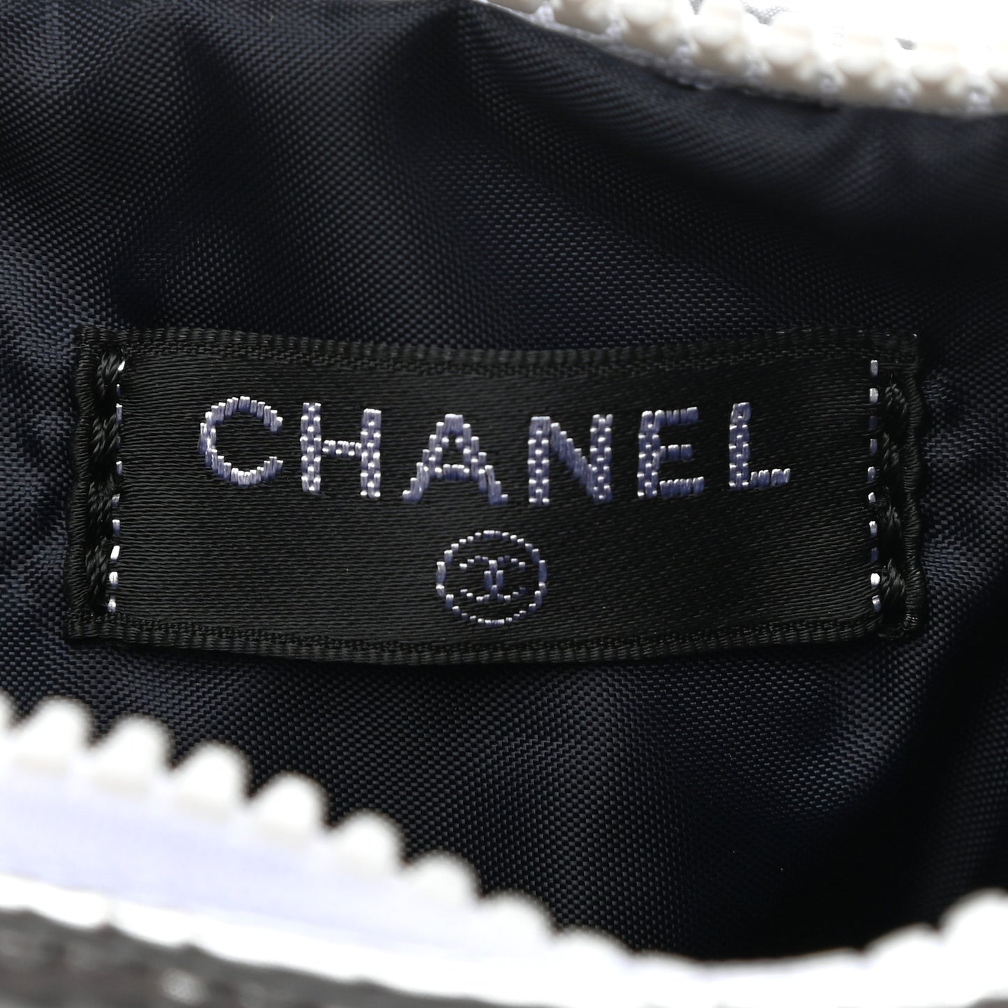 Reversible Chanel Airlines Tote Silver Navy