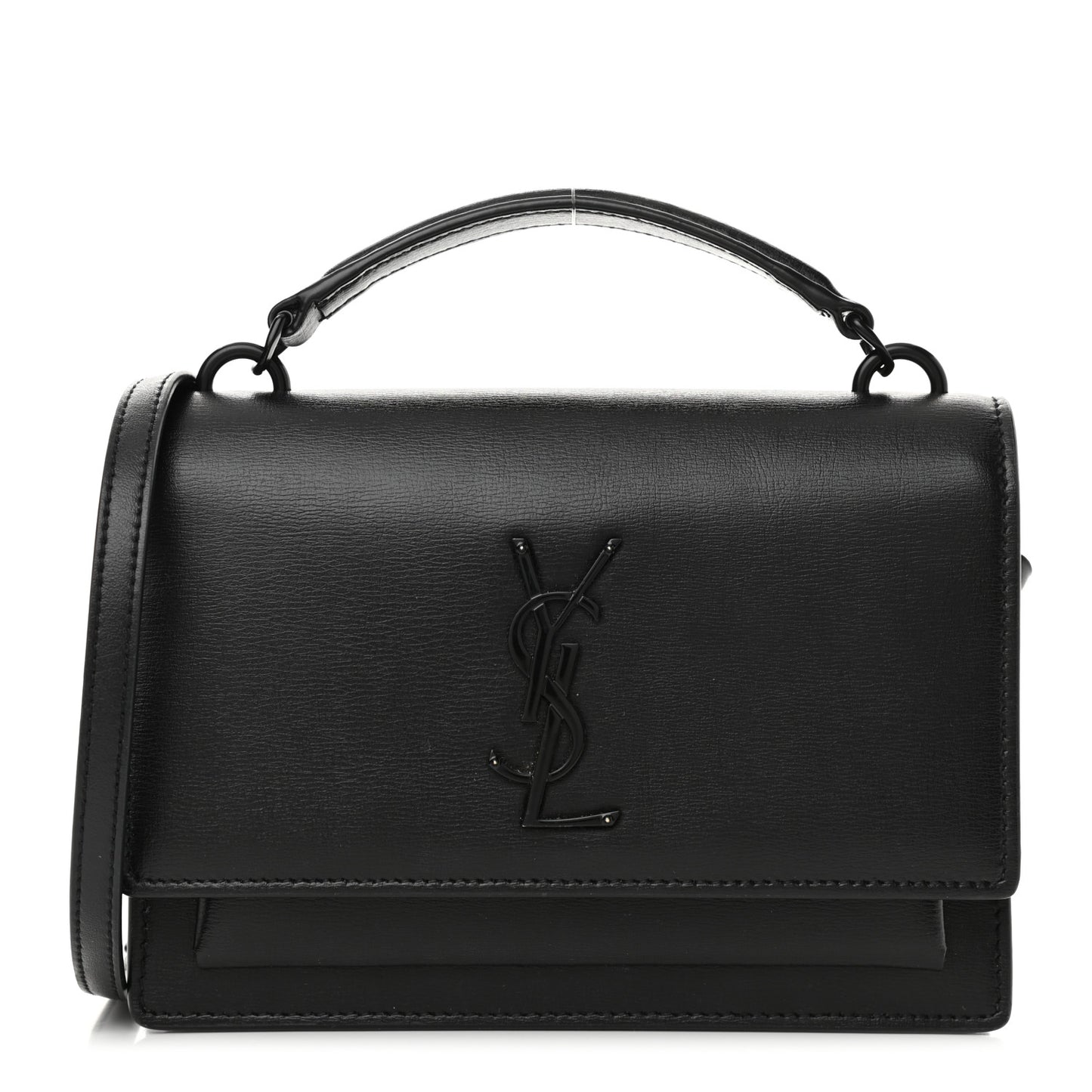 Calfskin Monogram Sunset Chain Wallet Black