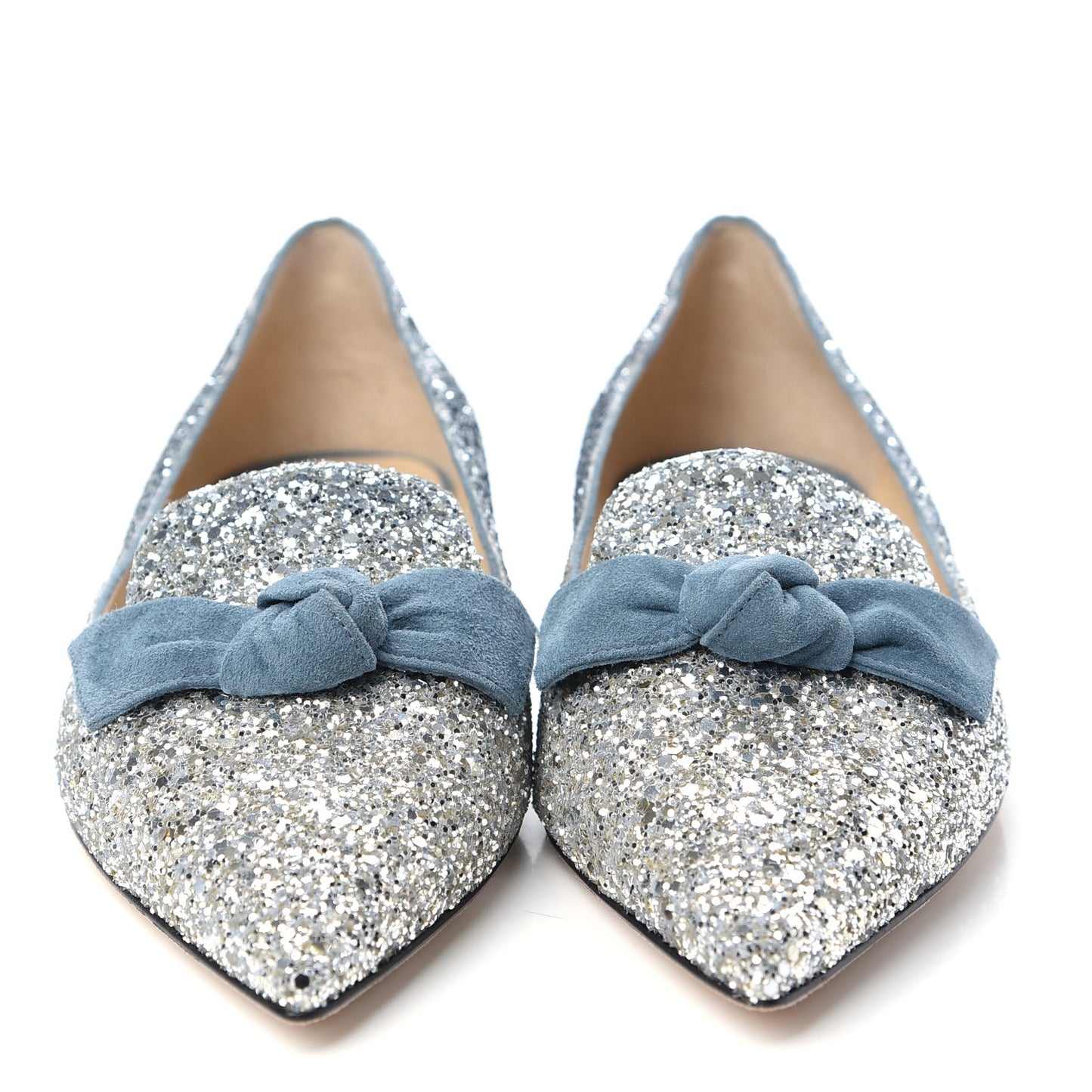 Glitter Degrade Fireball Gabie Flats 37.5 Silver Dusk Blue