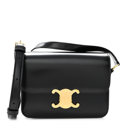 Celine Shiny Calfskin Teen Triomphe Black 1 of 10