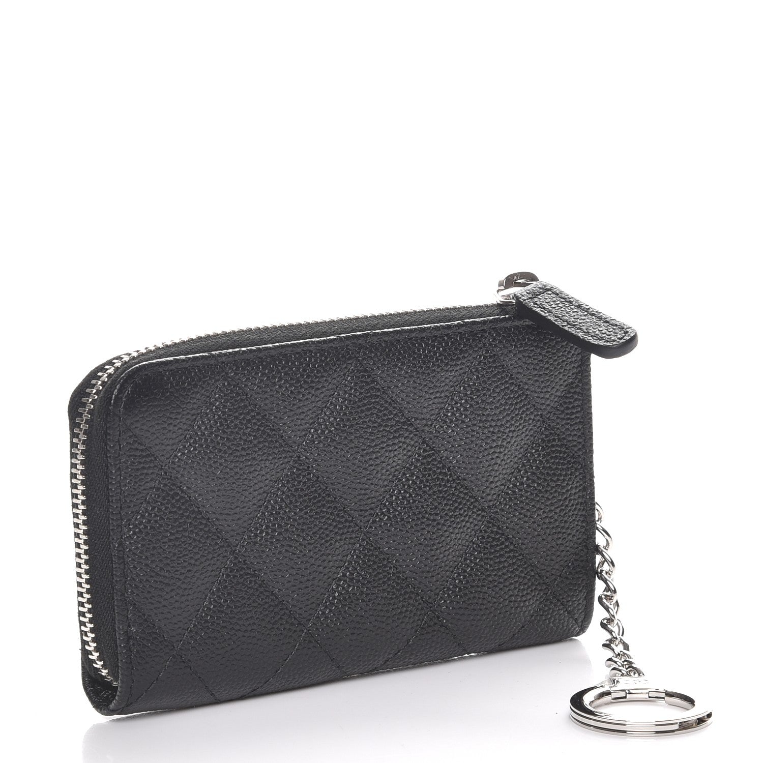 Chanel Caviar Quilted Key Holder Case Black 3 of 8