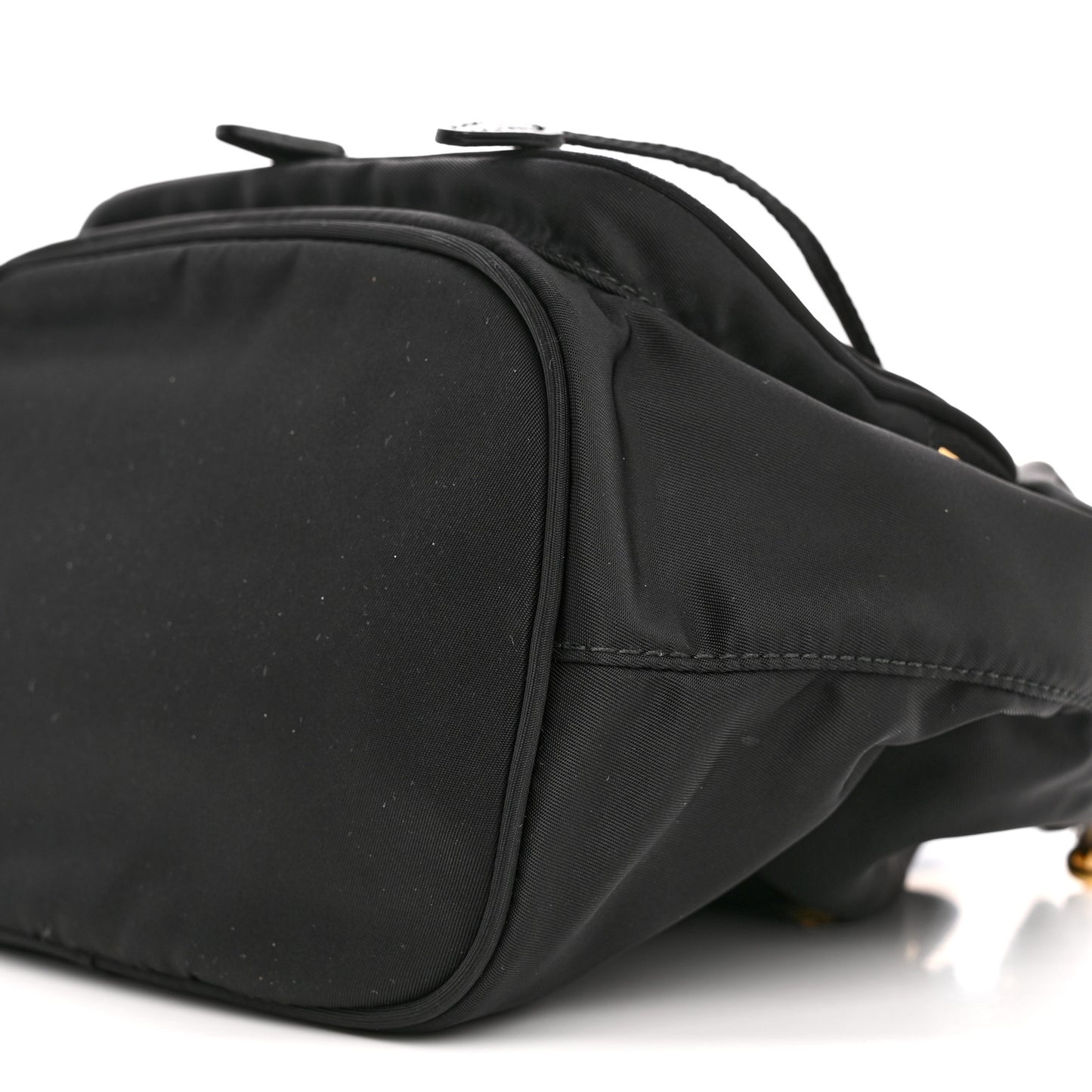 Saffiano Tessuto Nylon Mini Bucket Crossbody Bag Black