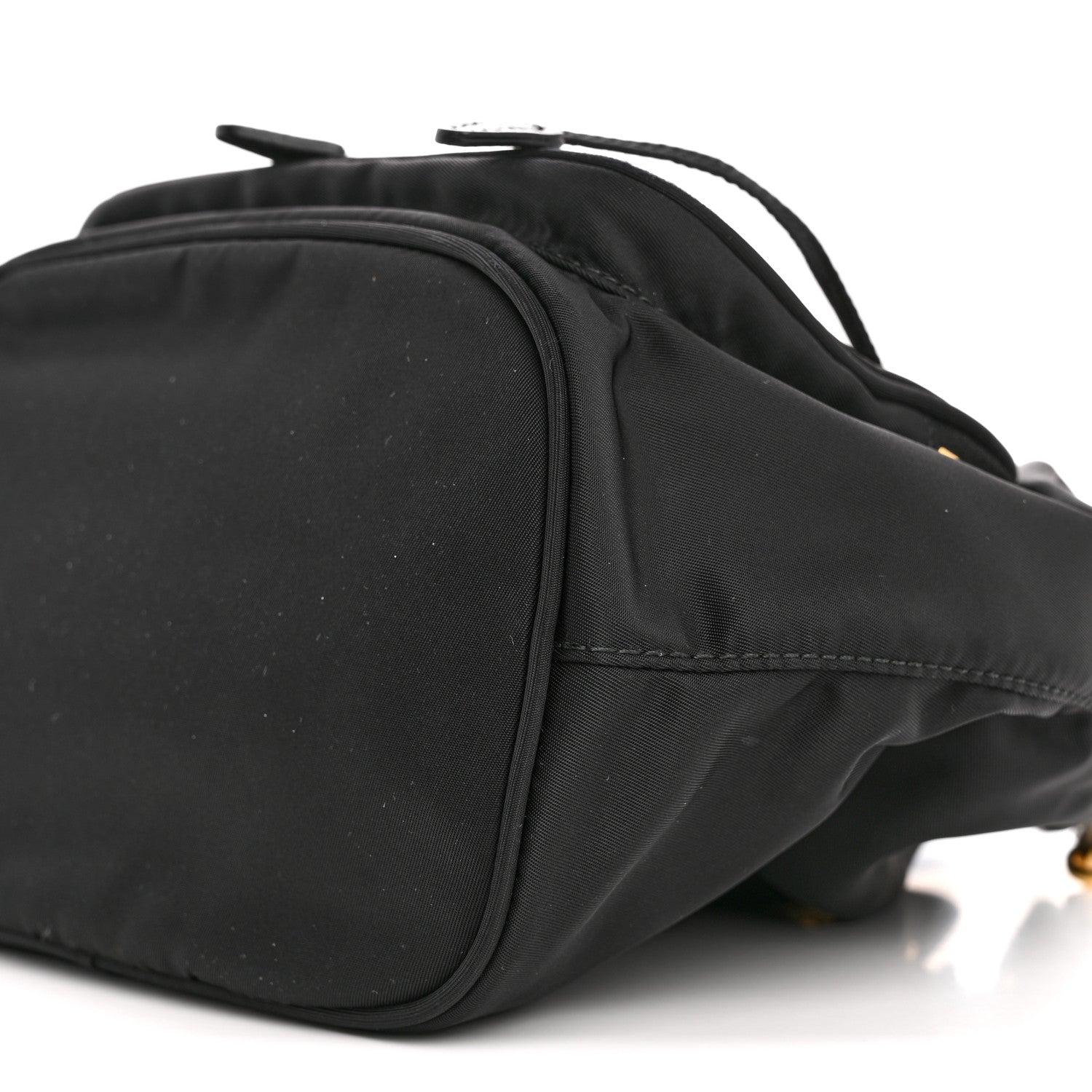 Prada Saffiano Tessuto Nylon Mini Bucket Crossbody Bag Black 11 of 15