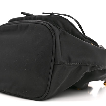 Prada Saffiano Tessuto Nylon Mini Bucket Crossbody Bag Black 11 of 15