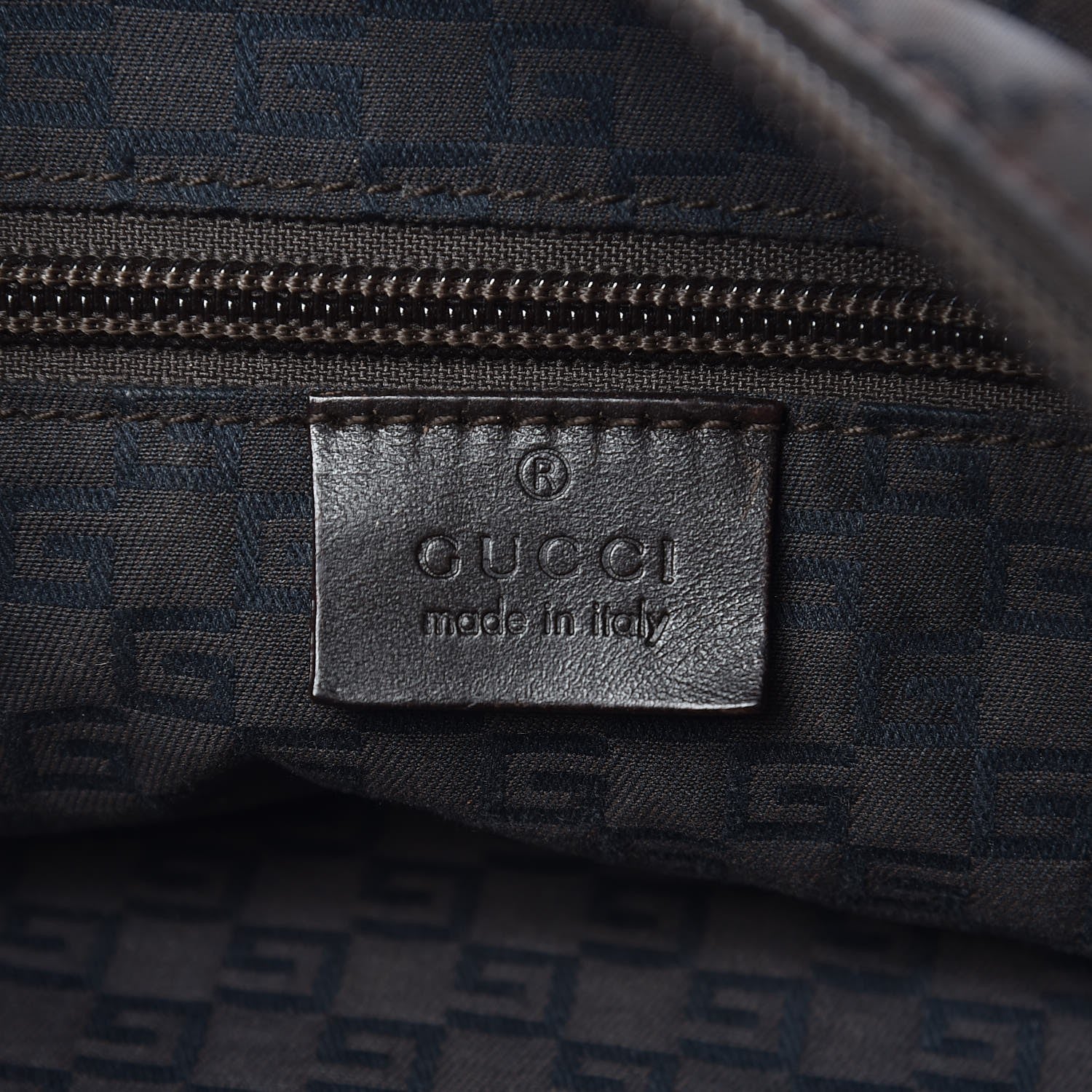Gucci Nylon Monogram Tote Brown 7 of 17