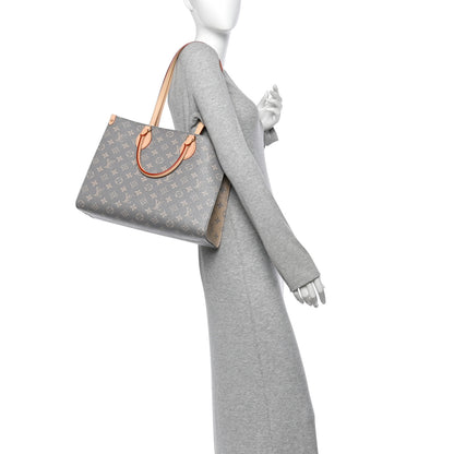 Louis Vuitton Monogram Onthego MM Trianon Gray 2 of 9