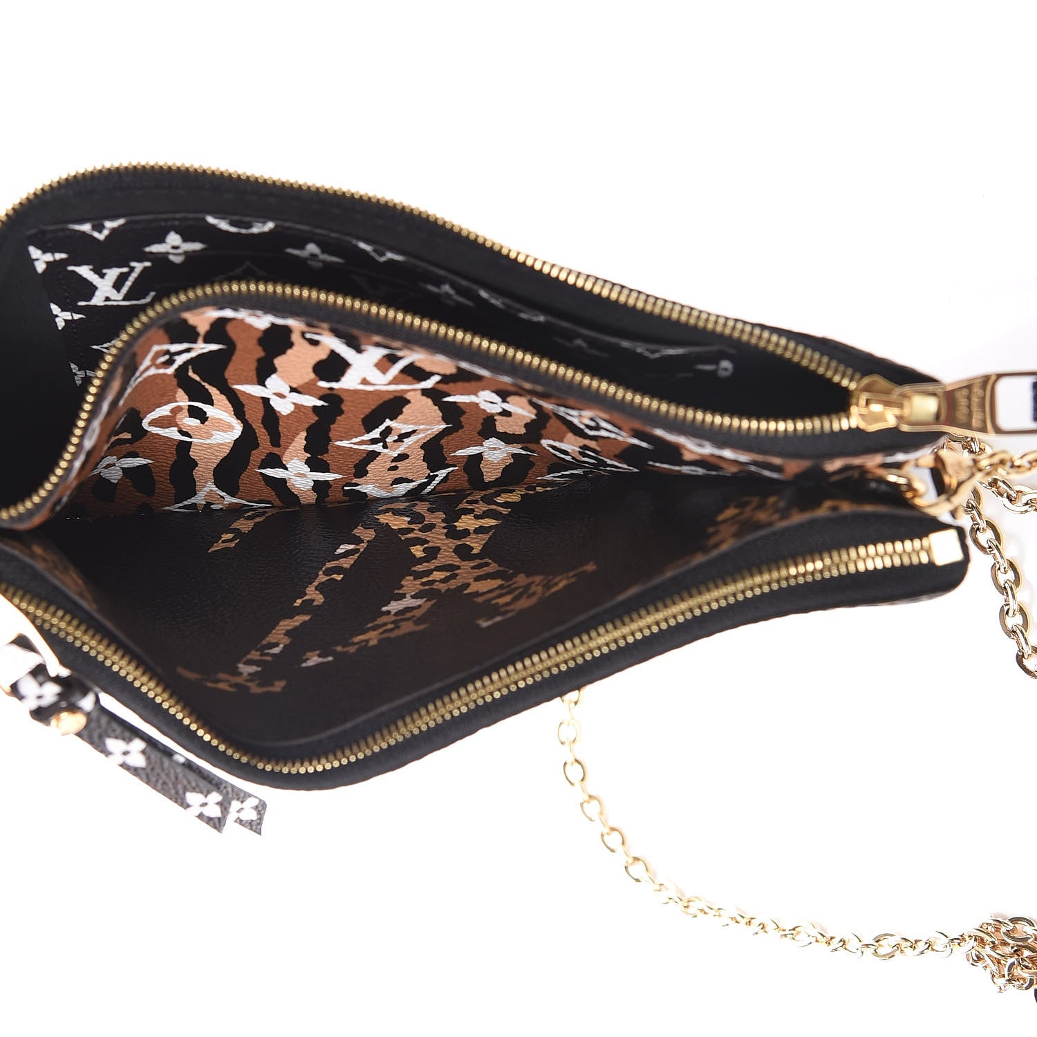 Louis Vuitton Monogram Giant Jungle Pochette Double Zip Black 6 of 12