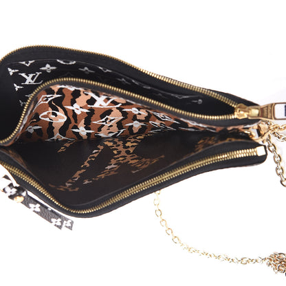 Louis Vuitton Monogram Giant Jungle Pochette Double Zip Black 6 of 12