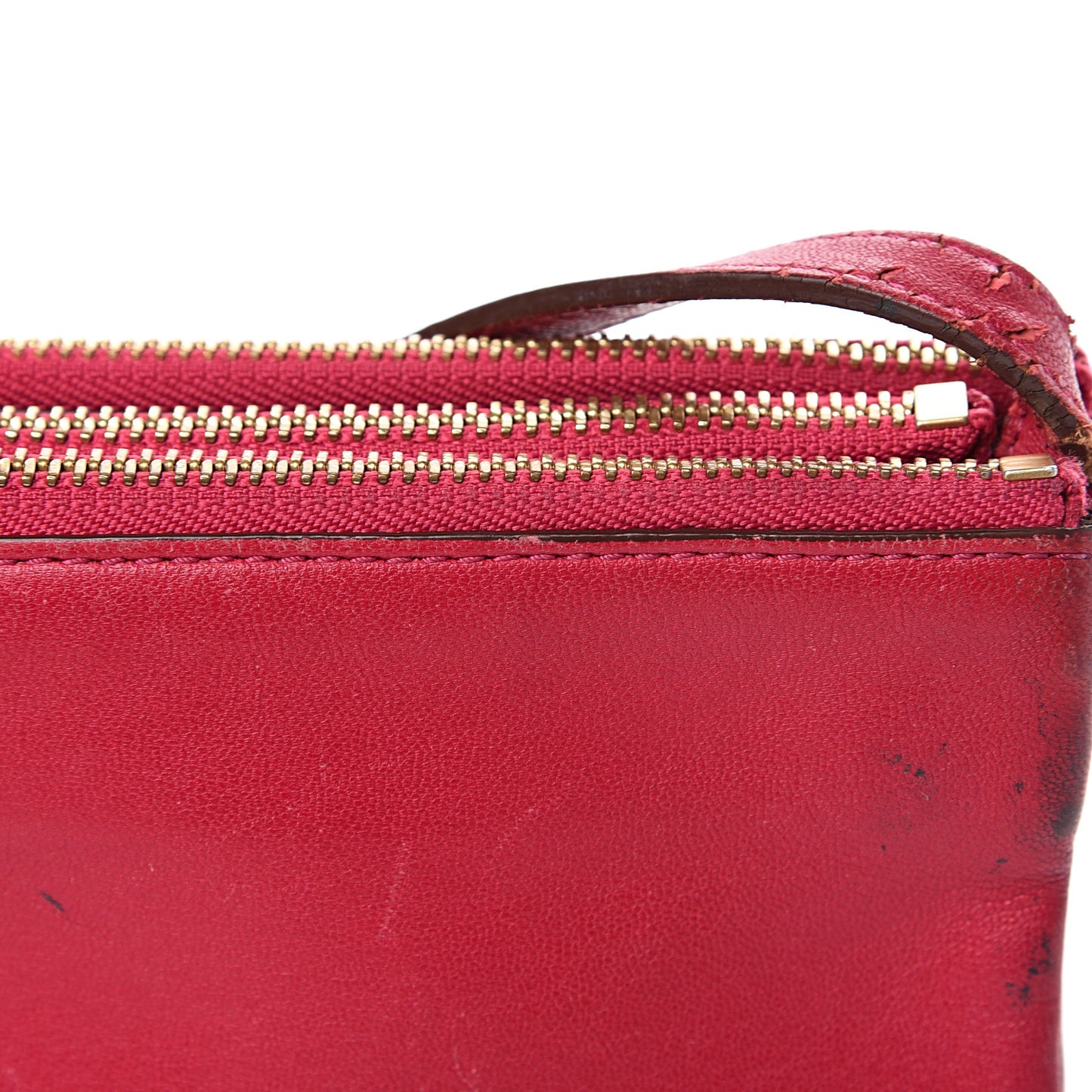 Lambskin Large Trio Crossbody Bag Red