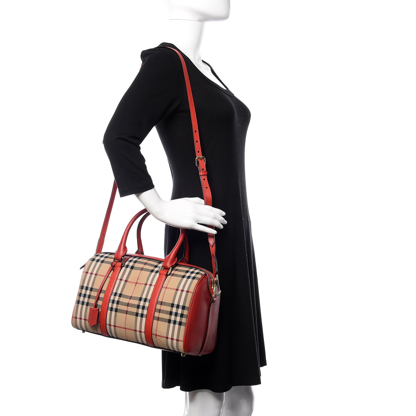 Horseferry Check Medium Alchester Bowling Bag Red