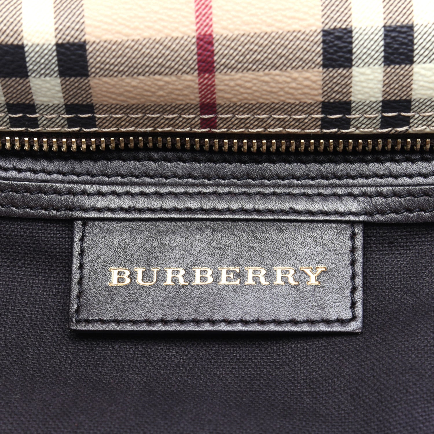 Burberry Haymarket Check Small Chester Bowling Bag Chocolate 7 of 14