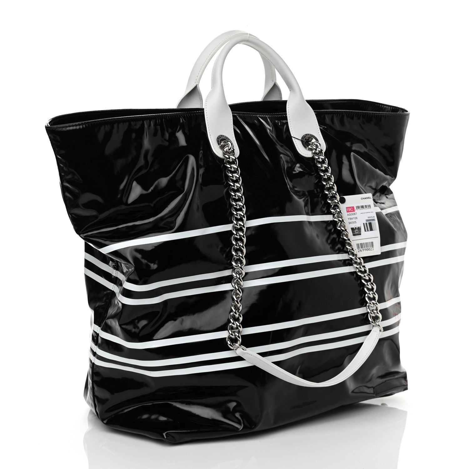 Chanel Vinyl Large La Pausa Bay Shopping Bag Black 3 of 10