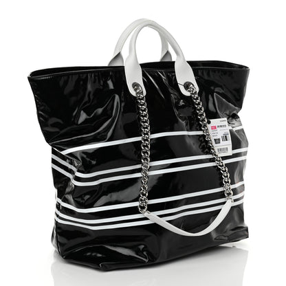 Chanel Vinyl Large La Pausa Bay Shopping Bag Black 3 of 10