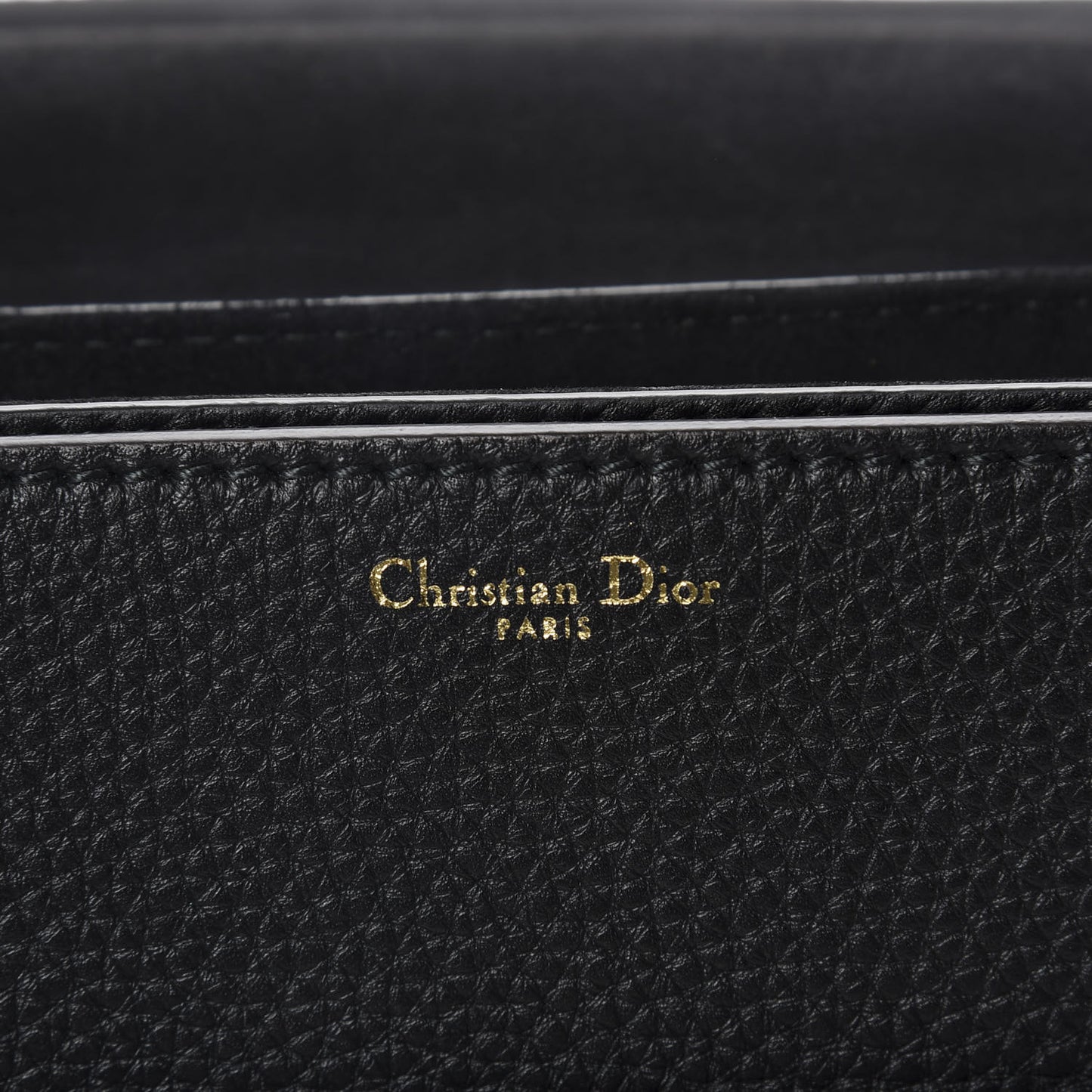 Grained Calfskin Dio(r)evolution Flap Bag Black