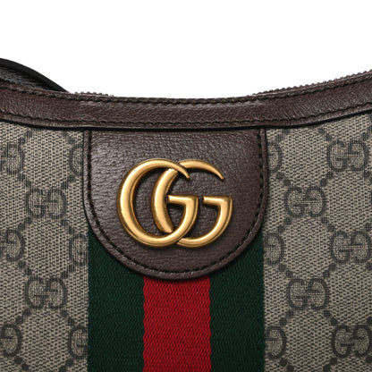 Gucci GG Supreme Monogram Web Small Ophidia Half Moon Hobo Brown 8 of 10