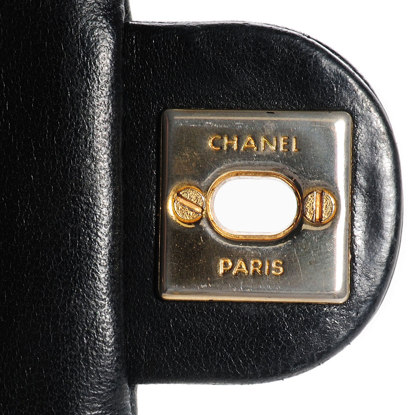 Lambskin Quilted Mini Square Flap Black