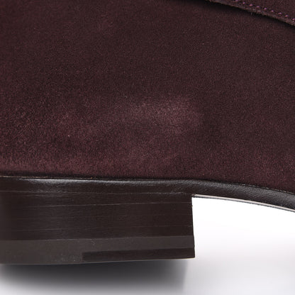 Saint Laurent Suede Mens Wyatt Jodhpur 30 Ankle Boots 41.5 Deep Blood 8 of 10