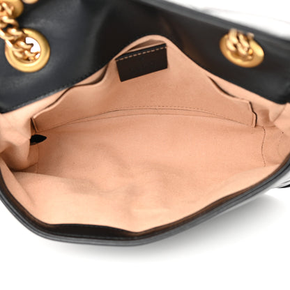Gucci Calfskin Matelasse Mini GG Marmont Shoulder Bag Black 5 of 12