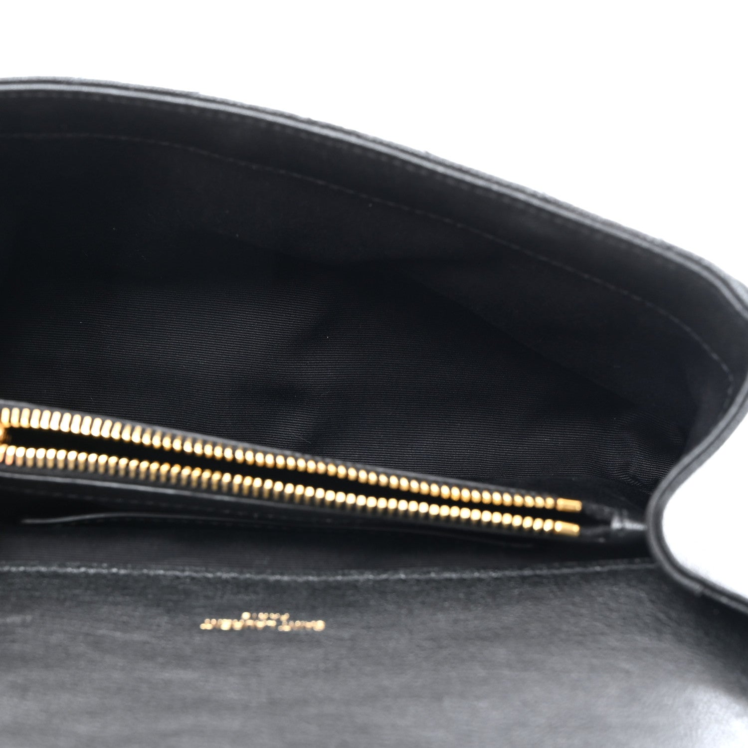 Saint Laurent Sheepskin Matelasse Chevron Monogram Medium College Bag Black 5 of 10