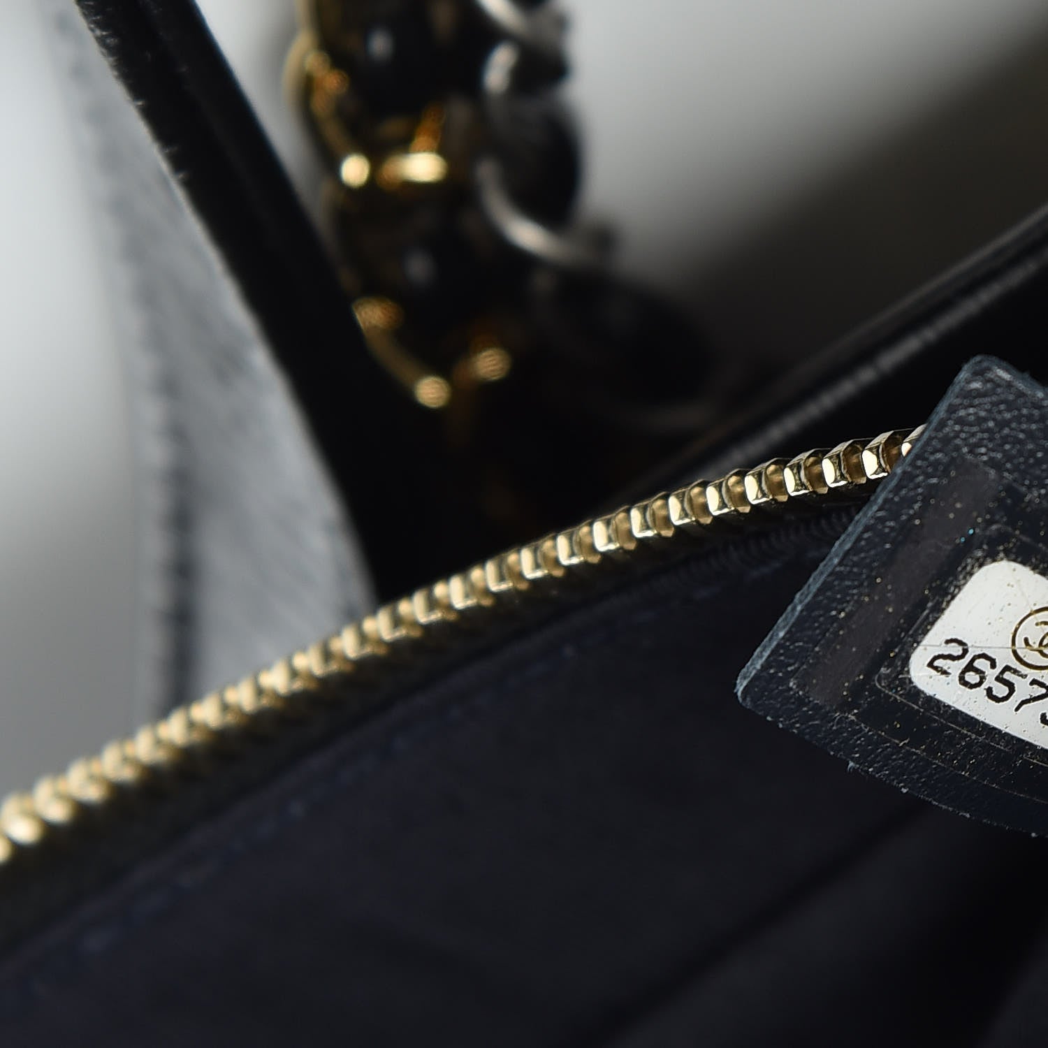 Chanel Sequin Calfskin Small Gabrielle Hobo Black Blue 7 of 9
