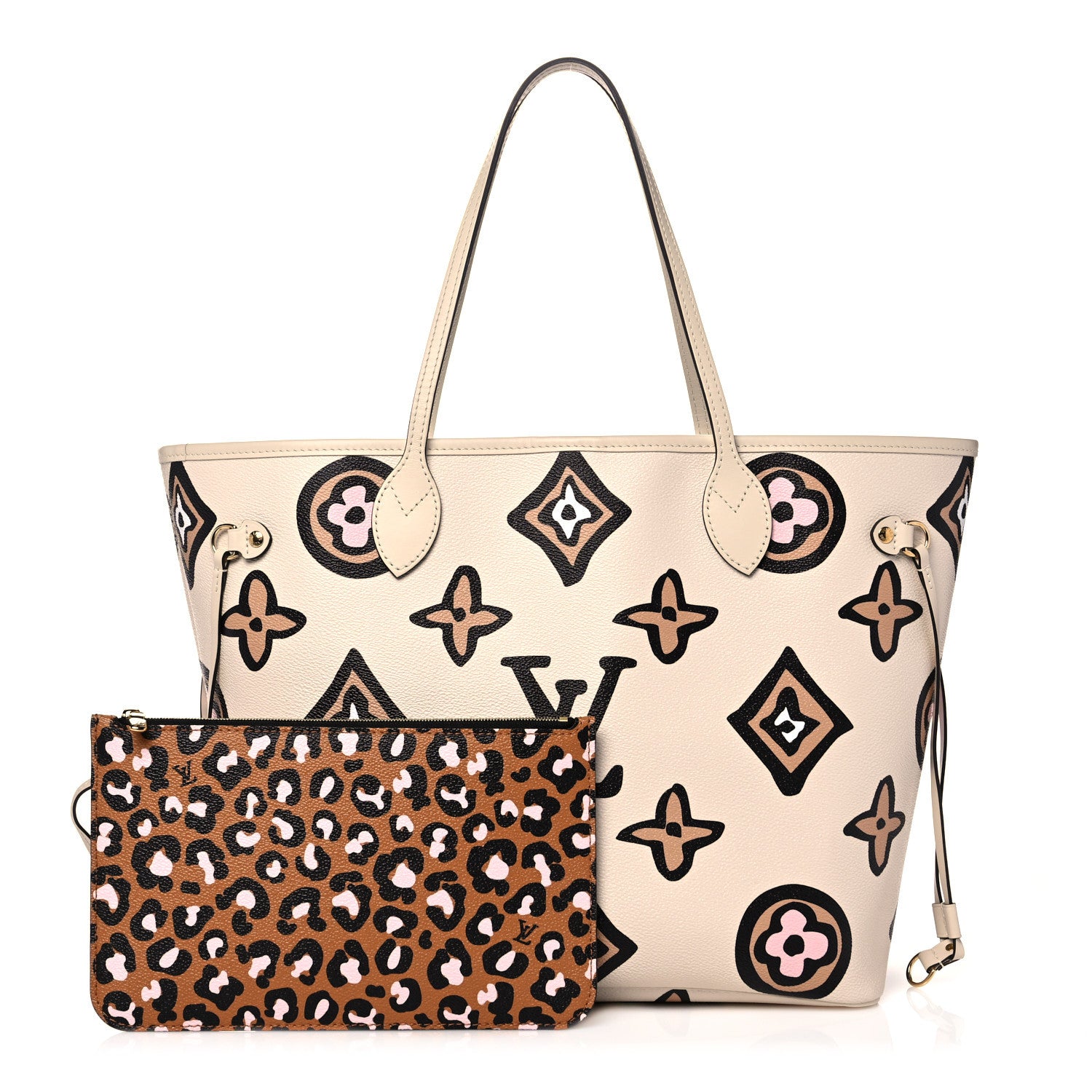 Louis Vuitton Monogram Giant Wild At Heart Neverfull MM Creme 1 of 10