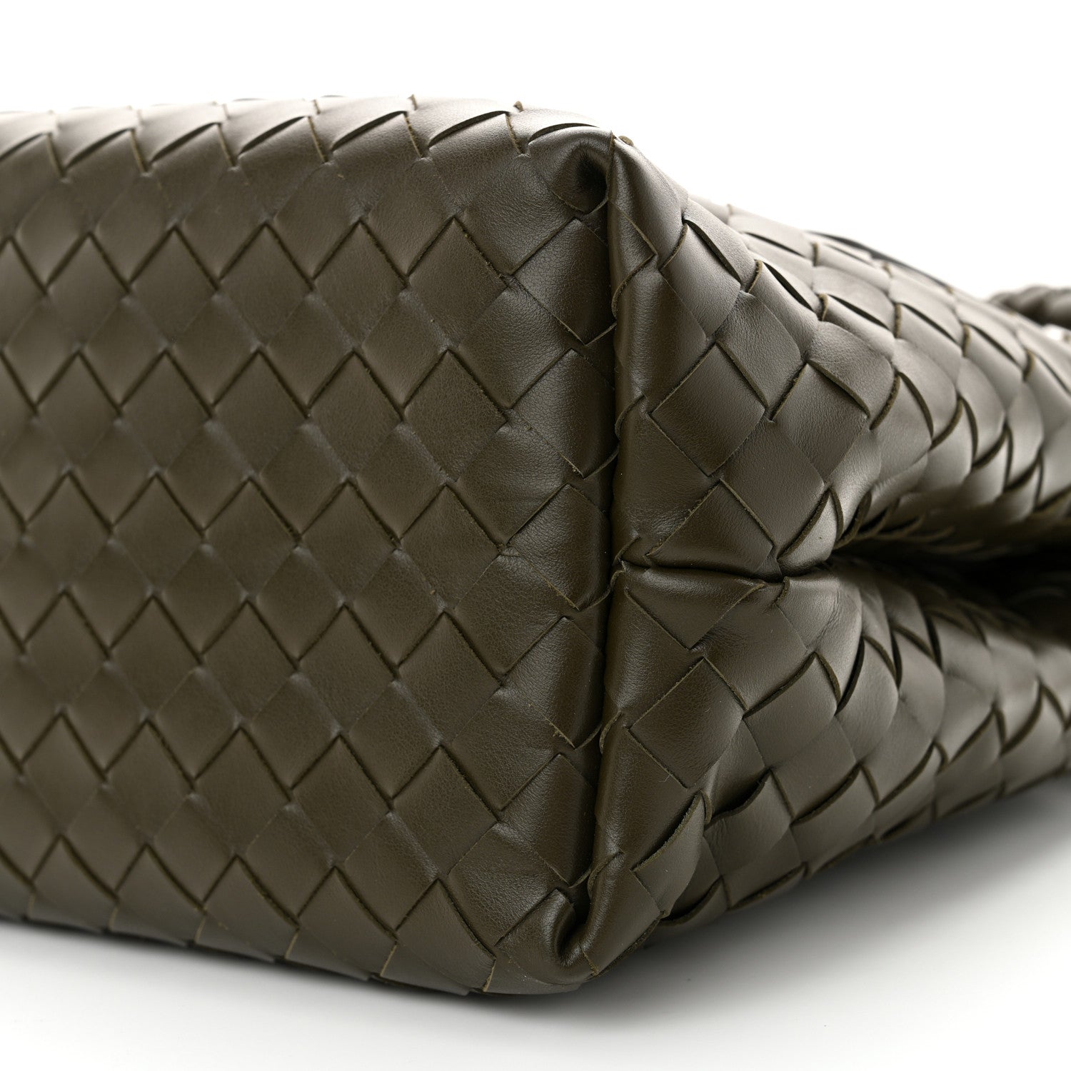 Bottega Veneta Calfskin Intrecciato Medium Andiamo Messenger Bag Kaki 10 of 10
