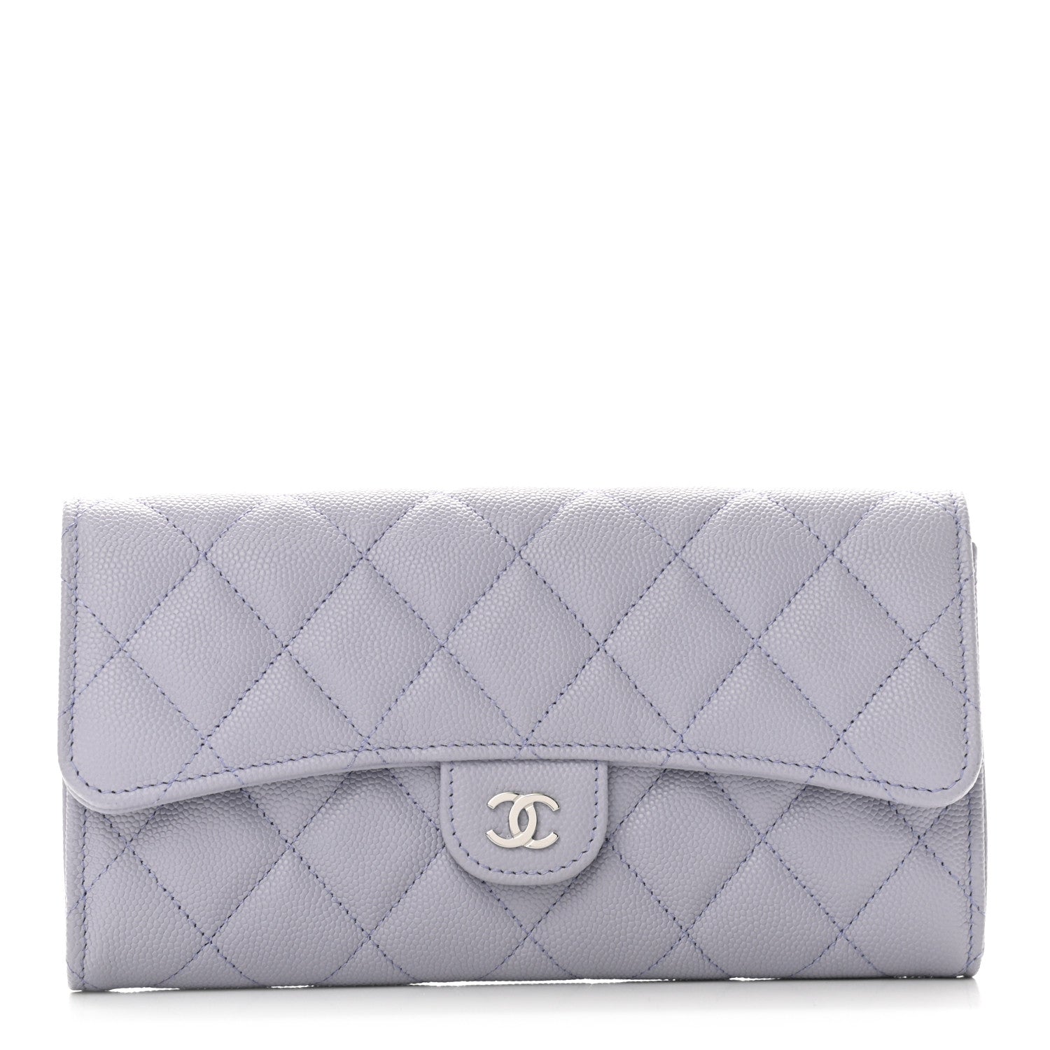 Chanel Caviar Quilted Large Flap Wallet Light Purple 1 of 7
