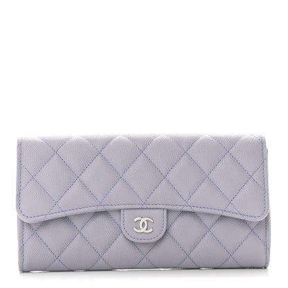 Chanel Caviar Quilted Large Flap Wallet Light Purple 1 of 7