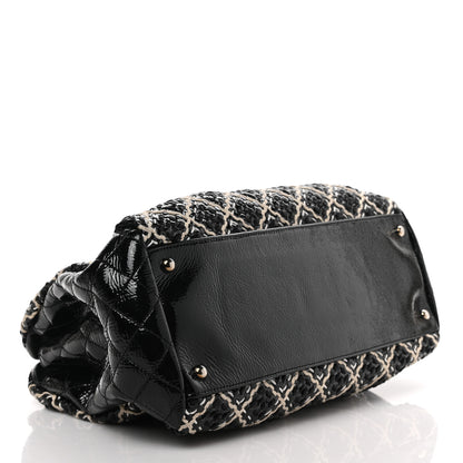 Chanel Patent Hand Embroidered Large Just Mademoiselle Black 4 of 9