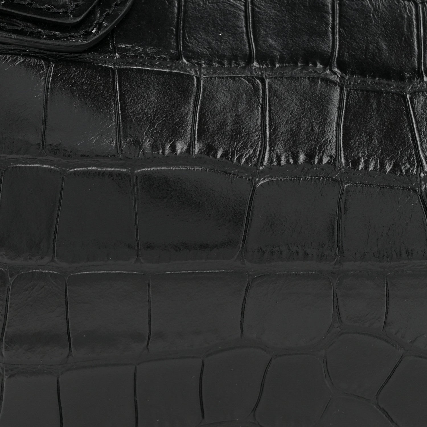 Givenchy Calfskin Crocodile Embossed Medium Soft Antigona Black 7 of 14