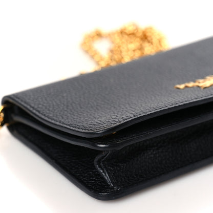 Prada Vitello Daino Metal Chain Wallet Black 7 of 10