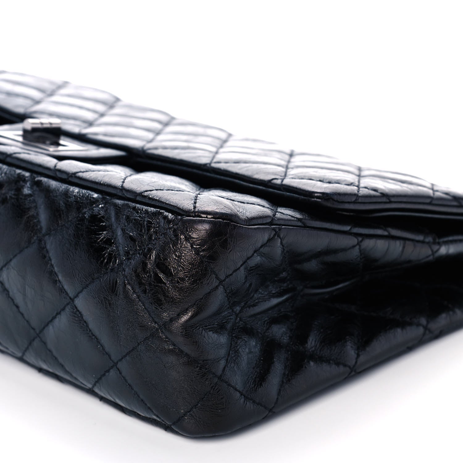 Chanel Metallic Aged Calfskin Quilted 2.55 Reissue 227 Flap Black 10 of 11