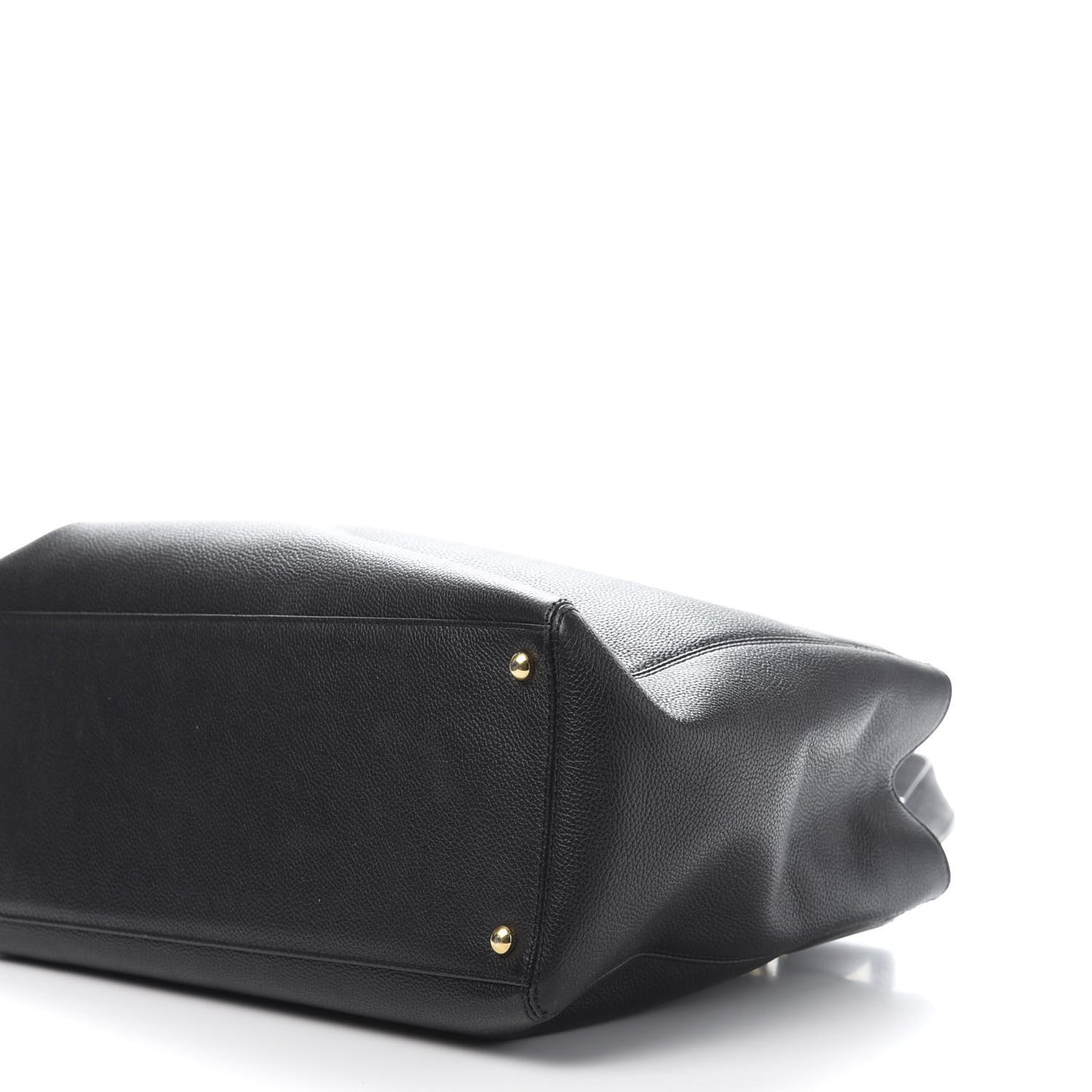 Calfskin Cerf Executive Shopper Tote Black