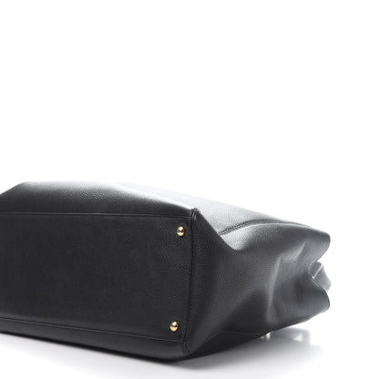 Chanel Calfskin Cerf Executive Shopper Tote Black 8 of 15