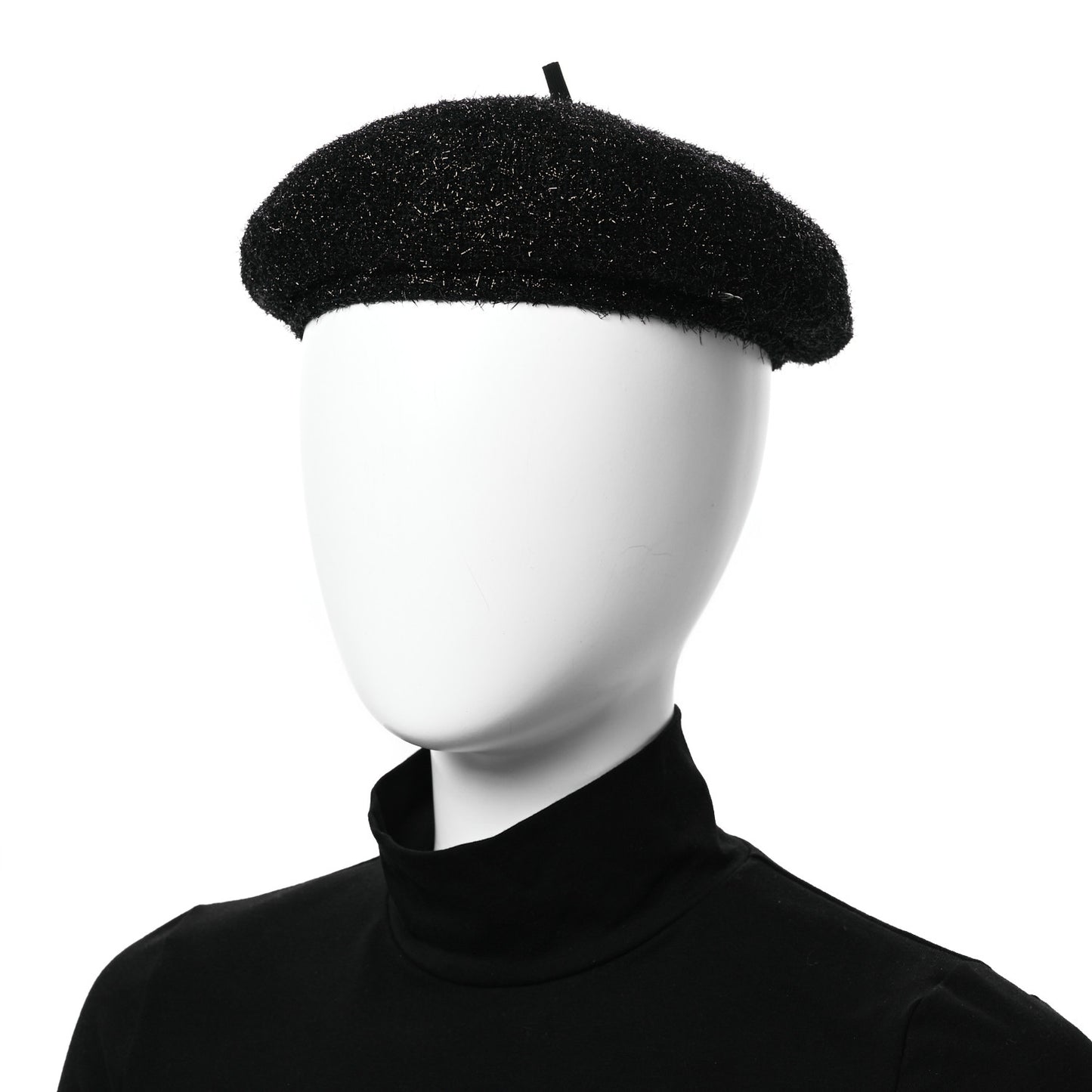 Cotton Metallic CC Beret M Black