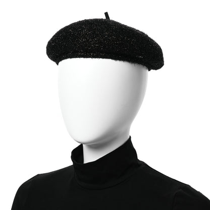 Chanel Cotton Metallic CC Beret M Black 2 of 9