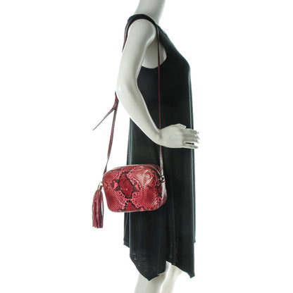 Gucci Python Small Soho Disco Bag Red 2 of 7