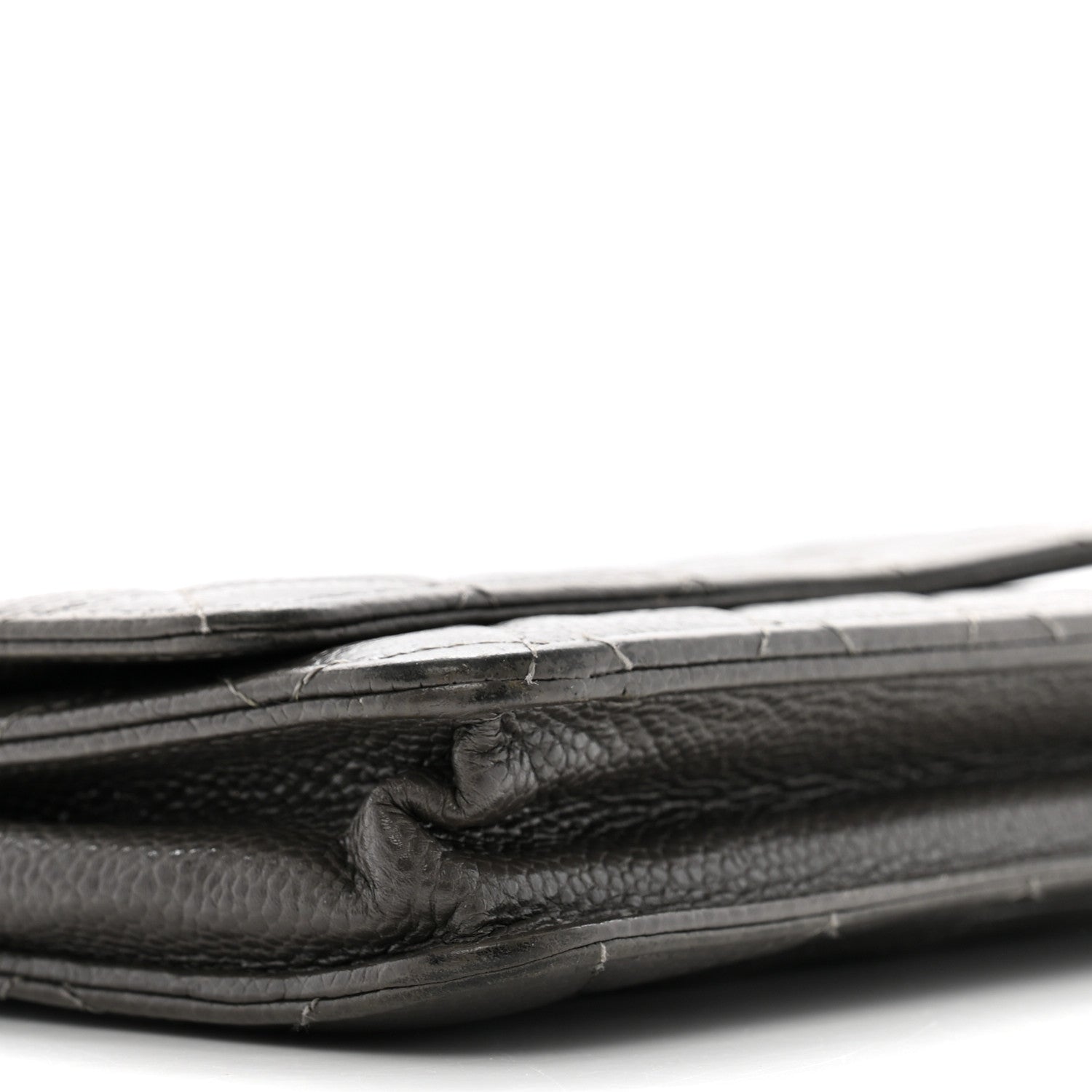 Chanel Caviar Quilted Wallet On Chain WOC Dark Grey 10 of 13